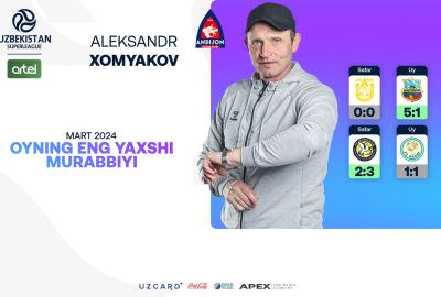 Aleksandr Xomyakov – mart oyining eng yaxshi murabbiyi