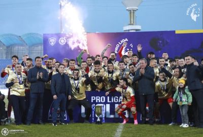 Andijan receives Pro League championship cup and gold medals 