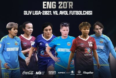 UZ Footbal Awards-2021. Ayollar Oliy ligasining eng yaxshi futbolchisi bo‘lishga nomzodlar